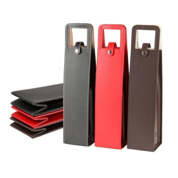 Hand-held leather Wine bag