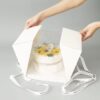 Double-door transparent handheld Cake box