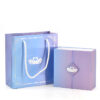 Purple Double Door Jewelry Gift Box with Pink Inner Window