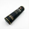 Black Cylindrical Leather Wine Tube Box with Gold Trim
