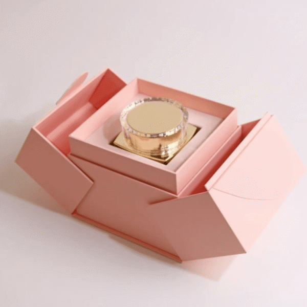 Custom Pink Double Door Heart Closure Gift Packaging Box