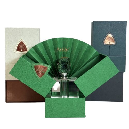 Green Fan-Shaped Luxury Perfume Gift Box Set