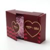 Customizable chocolate gift boxes with heart-shaped seals and double doors