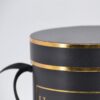 Black gold cylindrical flower gift box with handle