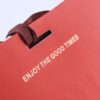 主图3 Red triangular wedding candy gift box with wooden handle