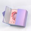 Purple Double Door Jewelry Gift Box with Pink Inner Window