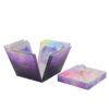 Purple iridescent burst flower gift box with crystal knob