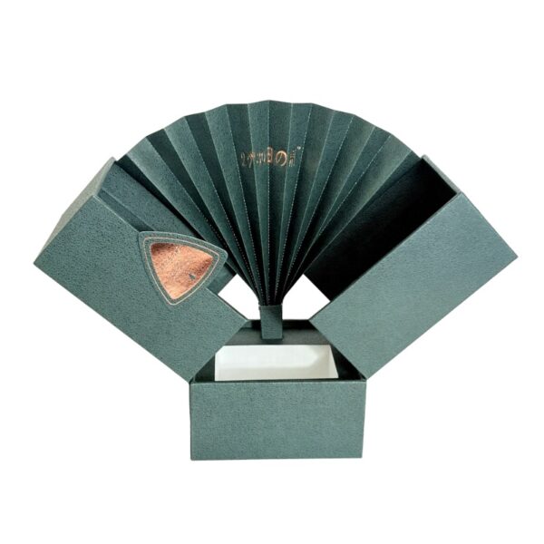 Green Fan-Shaped Luxury Perfume Gift Box Set