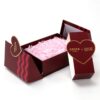 Customizable chocolate gift boxes with heart-shaped seals and double doors