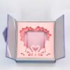 Purple Double Door Jewelry Gift Box with Pink Inner Window