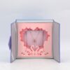 Purple Double Door Jewelry Gift Box with Pink Inner Window