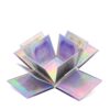 Purple iridescent burst flower gift box with crystal knob