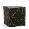 Black Gold Geometric Cube Perfume Gift Box