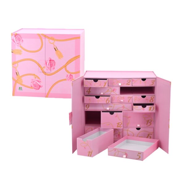 Pink double-door surprise calendar blind box
