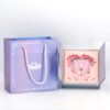 Purple Double Door Jewelry Gift Box with Pink Inner Window
