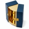 Custom Luxury Magnetic Double Door Wine Gift Box with Premium Gold Interior and Textured Paper Finish