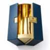 Custom Luxury Magnetic Double Door Wine Gift Box with Premium Gold Interior and Textured Paper Finish