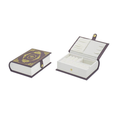 Luxury Book Shaped Jewelry Box with Multi Jewelry Storage Compartments
