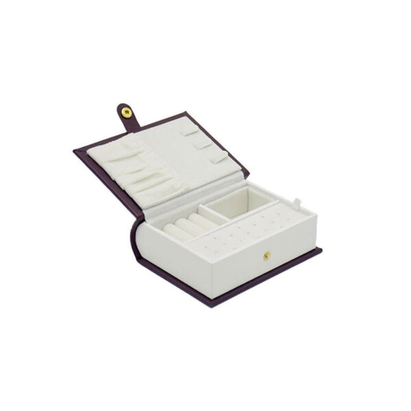02 Luxury Book Shaped Jewelry Box with Multi Jewelry Storage Compartments