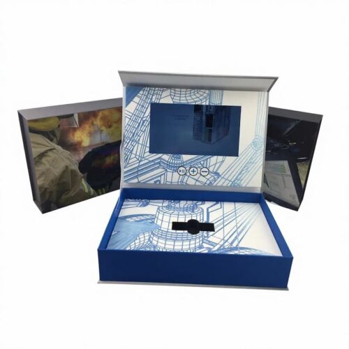 Flip Top Video Gift Box with Screen Display, Custom Rigid Box