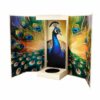 Peacock Themed Double Open Wine Box, Custom Printed Liquor Display Box