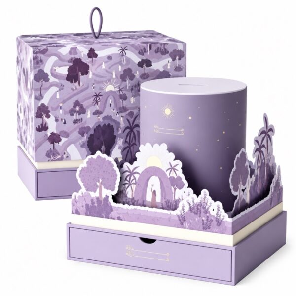 Custom Luxury Candle Gift Box with 3D Paper Art Design and Drawer Structure