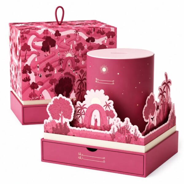 Custom Luxury Candle Gift Box with 3D Paper Art Design and Drawer Structure