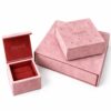 Custom Pink Suede Jewelry Box Set, Luxury Magnetic Jewelry Gift Box with Logo for Wedding Festival Gift